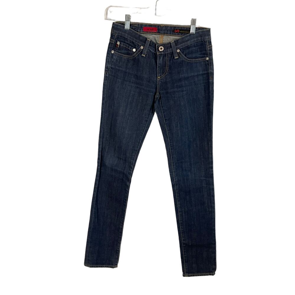 AG Adriano‎ Goldschmied The Stilt Cigarette Jeans Dark Indigo 25R Made in USA